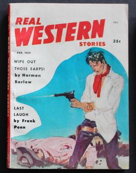 Seller image for REAL WESTERN STORIES ( February/1959; Volume 24 #5 ; -- Pulp Digest Magazine ) - The Sundance Kid (feature) by Irving L. Jaffee; // The Red Man's Story (feature) by White Eagle; // Massacre of the Buffalo (feature) Ben Berkey; for sale by Comic World