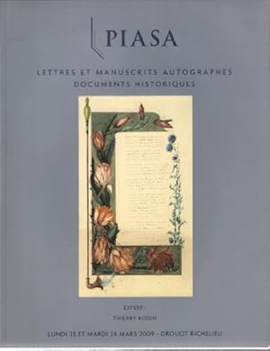 Imagen del vendedor de Lettres et manuscrits autographes documents historiques a la venta por librairie philippe arnaiz