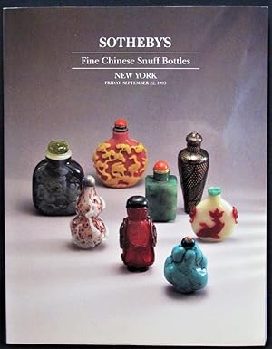 Fine Chinese Snuff Bottles; Fine Chinese Ceramics, Furniture and Works of Art