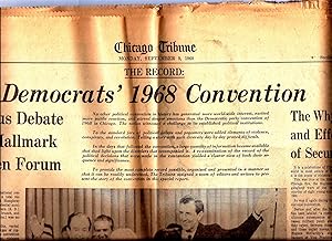 CHICAGO TRIBUNE :THE RECORD: DEMOCRATS' 1968 CONVENTION, SEPTEMBER 9, 1968