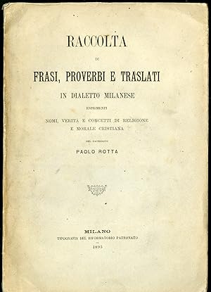 Raccolta di Frasi, Proverbi e Traslati in Dialetto Milanese