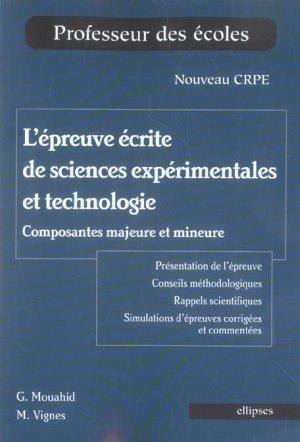 L'épreuve écrite de sciences expérimentales et technologie