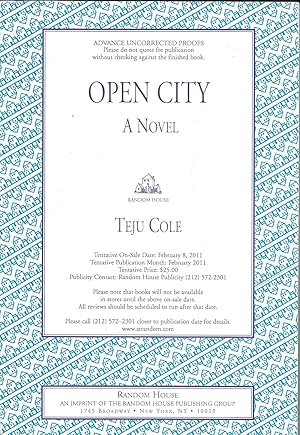 Imagen del vendedor de Open City a la venta por Brooklyn Rare Books