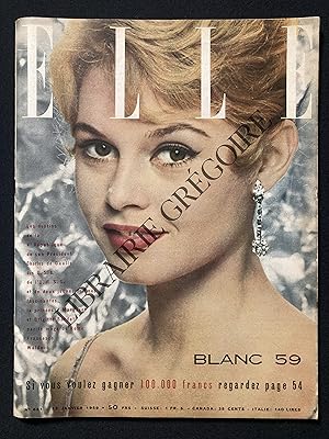 ELLE-N°681-12 JANVIER 1959-BRIGITTE BARDOT