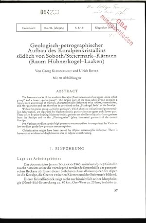 Bild des Verkufers fr Geologisch-petrographischer Aufbau des Koralpenkristallins sdlich von Soboth/Steiermark-Krnten (Raum Hhnerkogel-Laaken). Carinthia II, 166./86. Jahrgang, S.57-91, Klagenfurt 1976. zum Verkauf von Antiquariat Bookfarm