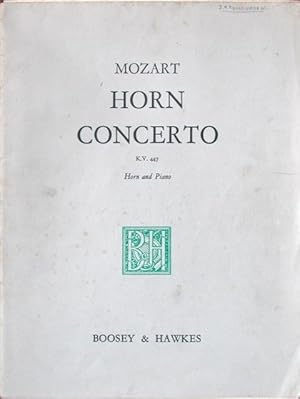 Imagen del vendedor de Horn Concerto in E flat, K.V. 447 (for horn and piano, arranged by W. Salomon) a la venta por Acanthophyllum Books