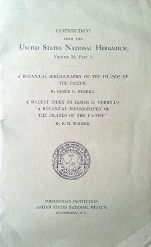A botanical bibliography of the islands of the Pacific