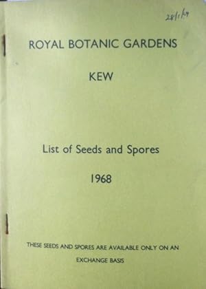 List of seeds and spores 1968-78