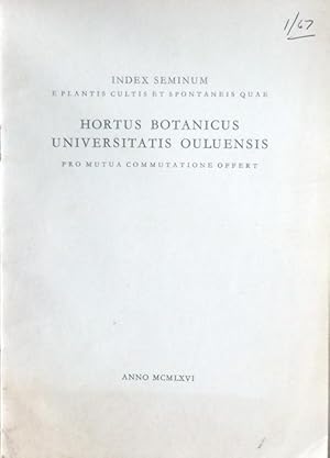 Index Seminum e plantis cultis et spontaneis