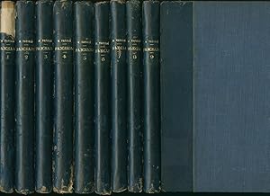 Imagen del vendedor de The Works of Maxim Gorky in Nine Volumes. Volume I: Tales [Rasskazy]; Volume II: Tales [Rasskazy]; Volume III: Tales [Rasskazy]; Volume IV: Tales Containing Foma Gordeyev and Twenty-Six Men and a Girl [Dvadtsat Shest I Odna]; Volume V: Tales Containing Threesome and Song of the Thunderbird; Volume VI: Plays Containing The Philistines [Meshane] and At The Bottom [Na Dne]; Volume VII: Plays Containing Summerfolk [Dachniki] and Children of the Sun [Deti Solntsa]; Volume VIII: Plays Containing Barbarian's Scenes of a City in Four Acts [Varvary] and Enemies Scenes in Three Acts [Vraghi]; Volume IX: Tales Containing Man [Chelovek] and Prison [Turma] and Bukoyemov Karp Ivanovich and A Tales of Filipp Vasilievich [Rasskaz Filippa Vasilievicha] and A Confession [Ispoved] [9 Volumes] a la venta por Little Stour Books PBFA Member