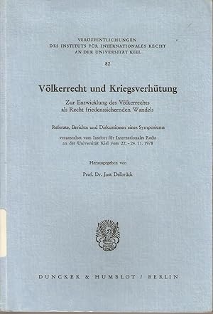 Seller image for Volkerrecht und Kriegsverhutung for sale by Snookerybooks