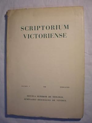 Image du vendeur pour Scriptorium Victoriense. Volumen V - Enero- Junio 1958 mis en vente par Librera Antonio Azorn