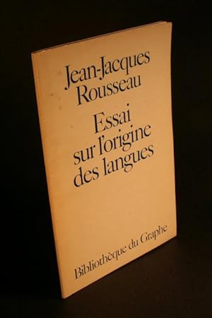 Imagen del vendedor de Essai sur l'origine des langues. a la venta por Steven Wolfe Books