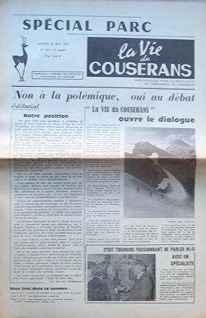 La Vie du Couserans N° 175 du 10 Mai 1975 SPECIAL PARC