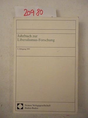 Imagen del vendedor de Jahrbuch zur Liberalismus-Forschung 1993 a la venta por Galerie fr gegenstndliche Kunst