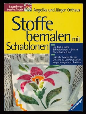 Stoffe bemalen mit Schablonen.