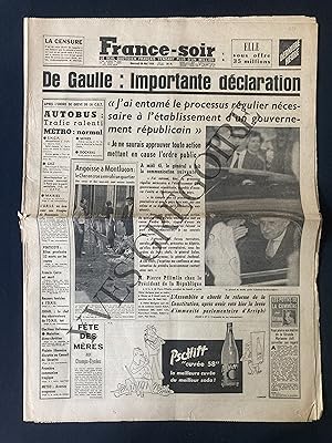 FRANCE-SOIR-N°4304-MERCREDI 28 MAI 1958