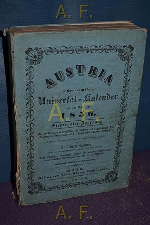 Bild des Verkufers fr Austria : sterreichischer Universal-Kalender fr das Schaltjahr 1856, 17. Jahrgang. zum Verkauf von Antiquarische Fundgrube e.U.