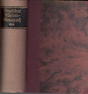Image du vendeur pour Deutscher Bhnen - Almanach. Achtundvierzigster (48.) Jahrgang 1884. 2 Teile in einem Band. mis en vente par Antiquariat Carl Wegner