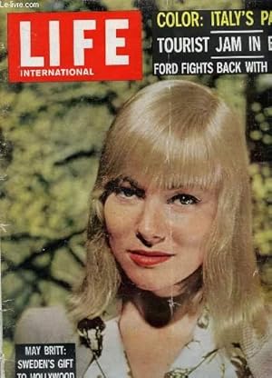 Seller image for LIFE, INTERNATIONAL EDITION, VOL. 27, N 7, SEPT. 1959 (Contents: Low Fares Lure Americans to Europe, Another Record Invasion. Brave Drama of Bull Ring Stirs Spain. A New Political Party Comes into Being in India. Stately Homes of Italy. May Britt.) for sale by Le-Livre