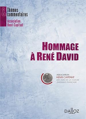 Image du vendeur pour hommage  Ren David mis en vente par Chapitre.com : livres et presse ancienne