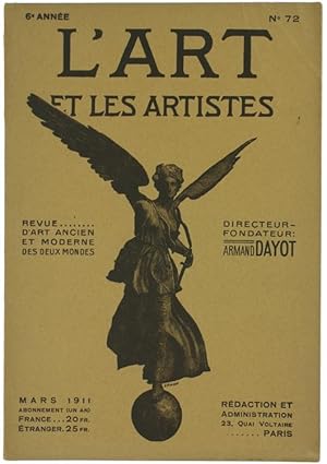 Bild des Verkufers fr L'ART ET LES ARTISTES. 6e Anne (1911) - N 72.: zum Verkauf von Bergoglio Libri d'Epoca