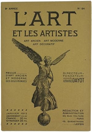 Bild des Verkufers fr L'ART ET LES ARTISTES. 8e Anne (1913) - N 94.: zum Verkauf von Bergoglio Libri d'Epoca