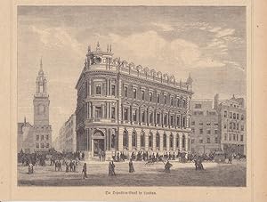 Die Depositen-Bank in London, Holzstich um 1860, Blattgröße: 16,3 x 22,8 cm, reine Bildgröße: 15,...