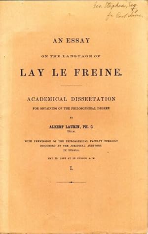 An essay on the language of Lay Le Freine