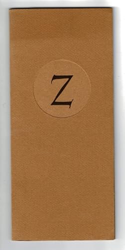 Seller image for First Z poems for sale by Rulon-Miller Books (ABAA / ILAB)
