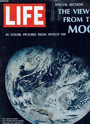 Seller image for LIFE, VOL. 46, N 1, JAN. 1969 (Contents: Letters. The end of the bombing, Beatles and the Giro. Movie Review. Just a little film to frighten you silly: Robert Mulligan s The Stalking Moon, reviewed by Richard Schickel. Man on the Moon.) for sale by Le-Livre