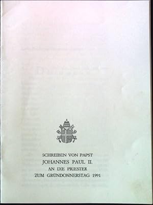 Bild des Verkufers fr Schreiben von Papst Johannes Paul II. an alle Piester der Kirche zum Grndonnerstag 1991. zum Verkauf von books4less (Versandantiquariat Petra Gros GmbH & Co. KG)