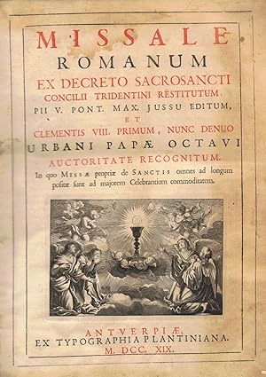 Seller image for MISSALE ROMANUM. Ex decreto Sacrosancti Concilii Tridentini Restitutum PII V. Pont. Max. Jussu Editum et Clementis VIII primum, nunc denuo Urbani Papae Octavi. Auctoritate Recognitum. for sale by Librera Torren de Rueda