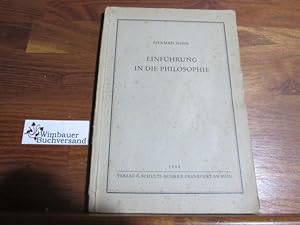 Bild des Verkufers fr Einfhrung in die Philosophie. zum Verkauf von Antiquariat im Kaiserviertel | Wimbauer Buchversand