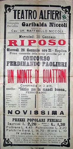 TEATRO Alfieri. Compagnia Fiorentina Garibalda Niccoli diretta da Cav. Uff. Raffaello Niccoli [.]...