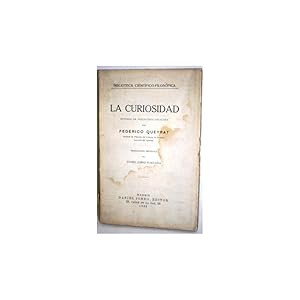 Seller image for LA CURIOSIDAD. Estudio de Psicologa Aplicada for sale by Librera Salamb