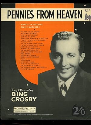 Bild des Verkufers fr Pennies From Heaven [Vintage Piano Sheet Music] From the Film ''Pennies From Heaven'' Starring Bing Crosby zum Verkauf von Little Stour Books PBFA Member