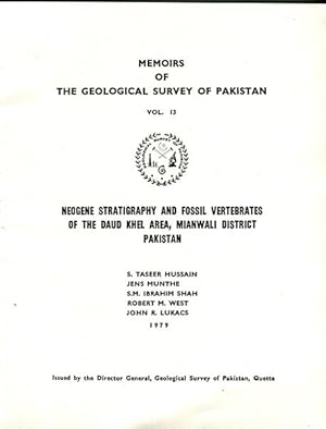 Bild des Verkufers fr Memoirs of the Geological Survey of Pakistan Vol. 13: Neogene Stratigraphy and Fossil Vertebrates of the Daud Khel Area, Mianwali District Pakistan (1979) zum Verkauf von Book Happy Booksellers