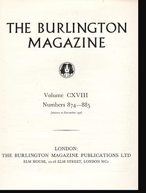 Bild des Verkufers fr The Burlington Magazine Index, 1976 (Volume CXVIII, Numbers 874-885) zum Verkauf von Diatrope Books