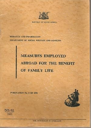 Image du vendeur pour Measures Employed Abroad for the Benefit of Family Life - Report on overseas study tour in connection with family life mis en vente par Snookerybooks