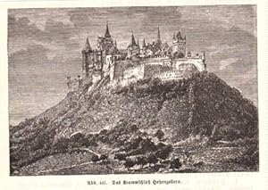 Bild des Verkufers fr Das Stammschlo Hohenzollern. Holzstich. zum Verkauf von Antiquariat Heinz Tessin