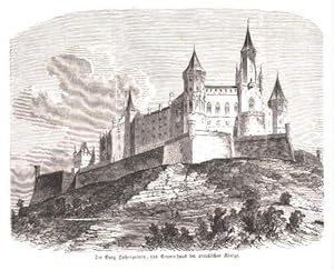 Bild des Verkufers fr Die Burg Hohenzollern, das Stammhaus der preiischen Knige. Holzstich. zum Verkauf von Antiquariat Heinz Tessin