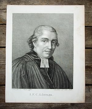 Kupferstich-Porträt von Müller nach A. Löffler. I. F. C. Löffler.