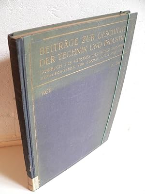 Imagen del vendedor de Beitrge zur Geschichte der Technik und Industrie. Jahrbuch des Vereines Deutscher Ingenieure. Mit 84 Textabbildungen und 11 Bildnissen [=Portrts]. Band 10 (1920). a la venta por Kunze, Gernot, Versandantiquariat