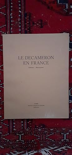 Immagine del venditore per LE DECAMERON EN FRANCE. Editions - Illustrations. venduto da Librairie Sainte-Marie