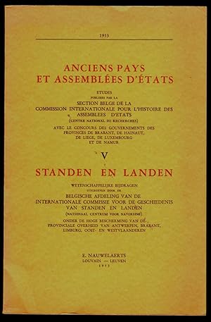 Anciens pays et assemblée d'Etats / Standen en Landen, tome V.