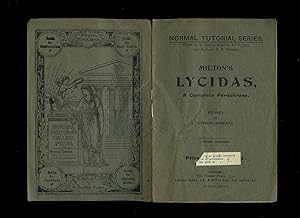Seller image for Milton's Lycidas; A Complete Paraphrase for sale by Little Stour Books PBFA Member