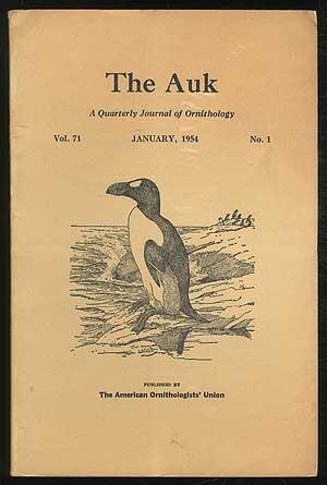 Bild des Verkufers fr The Auk - Vol. 71, No. 1, January 1954 zum Verkauf von Between the Covers-Rare Books, Inc. ABAA