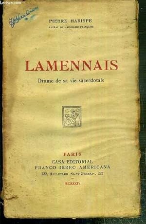 Image du vendeur pour LAMENNAIS - DRAME DE SA VIE SACERDOTALE mis en vente par Le-Livre