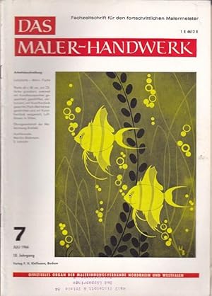 Das Maler Handwerk. ( 10 Heften ). Fach - und Nachrichtenblatt der Malerinnungsverbände Nordhein ...